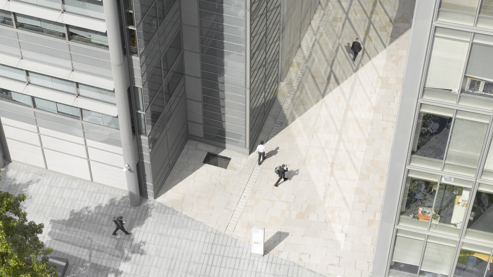 corporate people walking
